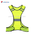 100% Polyester Yellow High Visibility Reflective Safety Vest Night Running Security Clothing Adjustable Waist